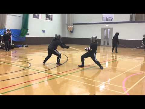 AHF Longsword vs Katana sparring - Gareth vs Michael 1/2 speed