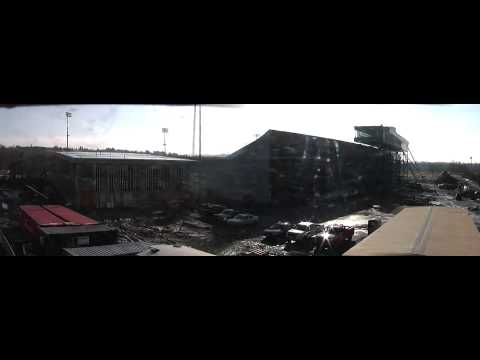 UMass Football Performance Center Construction Time-Lapse Video