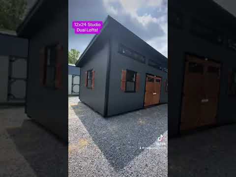12X24 Studio Deluxe Double Lofts - Cherokee Structures