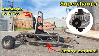 REFORÇAMOS O CHASSI - SUPERCHARGER PARA NOSSO KART CROSS (VÍDEO 7  KART CROSS - BOXER DAY 2025)