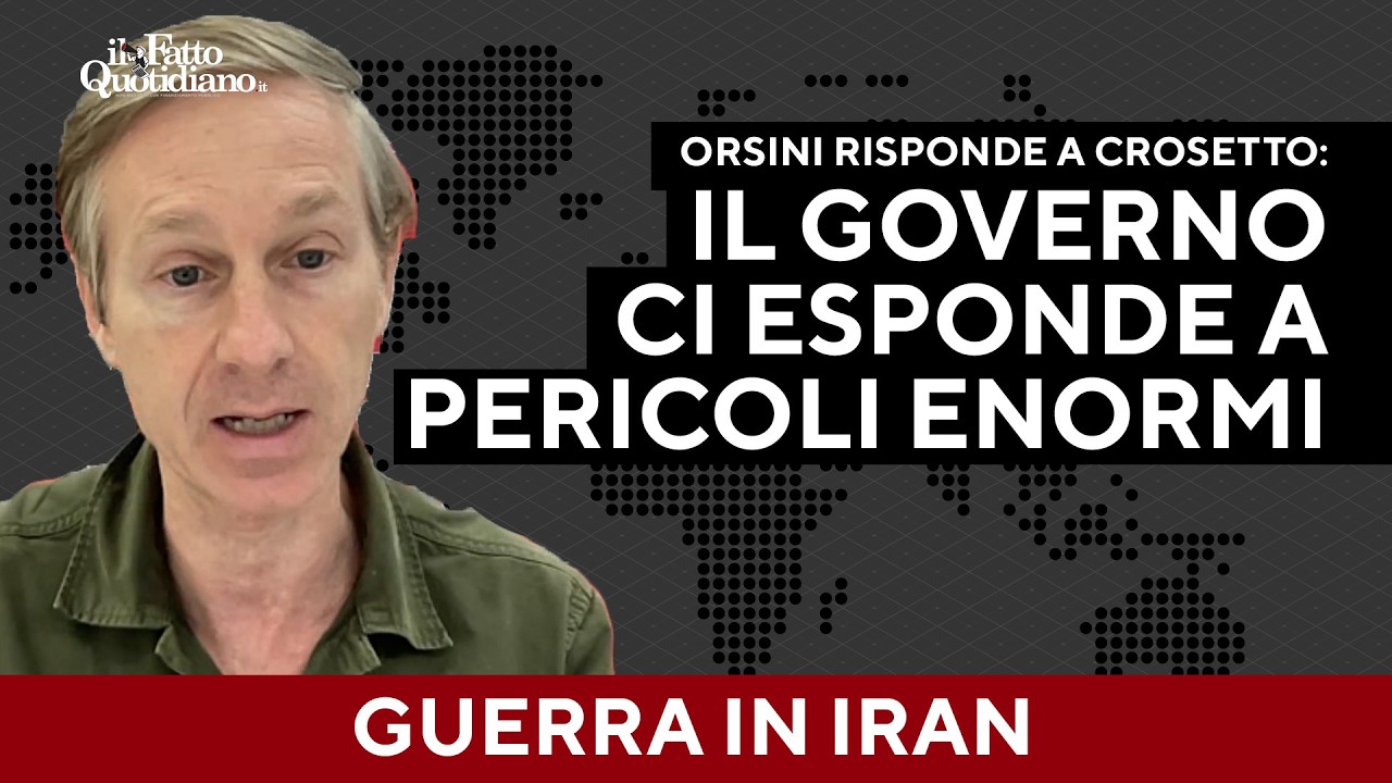 Orsini: "Meloni e Crosetto corresponsabili del massacro di bambini in Iran". Ecco perché