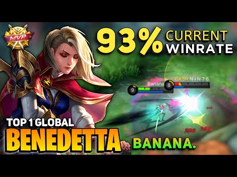 Benedetta 93% Winrate Offlane Monster! [Top 1 Global Benedetta] by Banana. - Mobile Legend