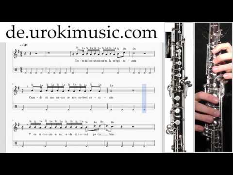 Oboe Lernen Enrique Iglesias Bailando Noten Oboenunterricht Schule Lied Lehrer Klasse Unterricht Mel