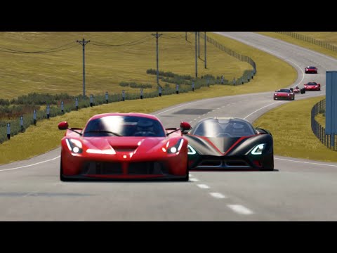 SSC Tuatara vs Ferrari Sports at Highlands