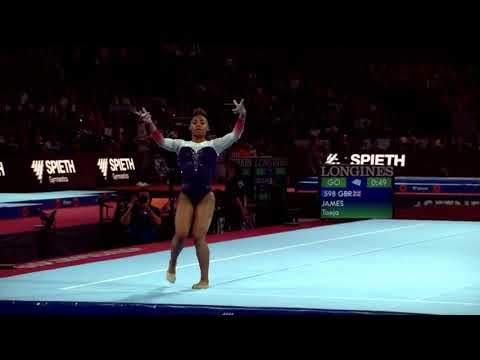 Taeja James (GBR) Floor Team Final 2019 Stuttgart World Championships
