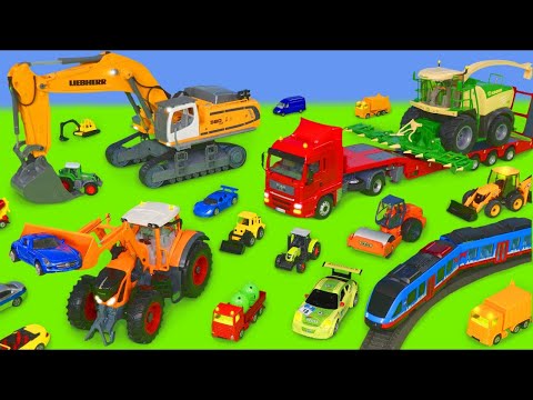 Ciągnik, ciężarówka zabawki,dźwig Bagrownica - Zabawki strażackie - Tractor, Excavator Toys for kids