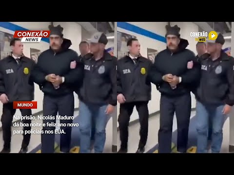Vídeo: Na prisão, Nicolás Maduro dá boa noite e feliz ano novo para policiais nos EUA.