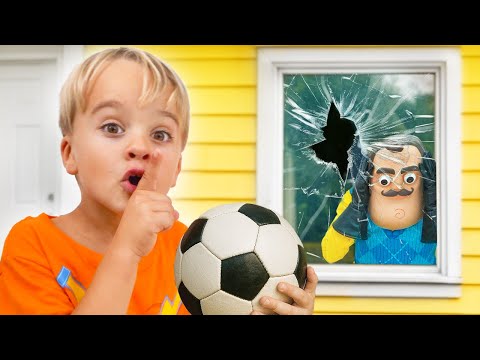 Kids are trying to make friends with a neighbor - Funny stories for kids