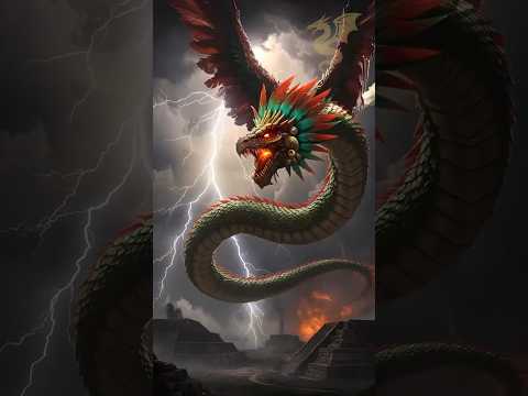 Quetzalcoatl – The Feathered Serpent of Aztec Myth | Types of Dragon #dragon #creature #quetzalcoatl