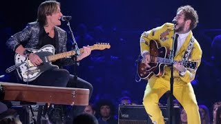 Post Malone &amp; Kieth Urban Duet at #ElvisAllStarTribute &quot;Baby What You Want Me To Do&quot; @nbc