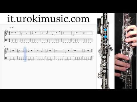 Lezioni di Oboe C#1 S#2 L#1 Melodia Tutorial Spartito Imparare Insegnante Metodi Partiture