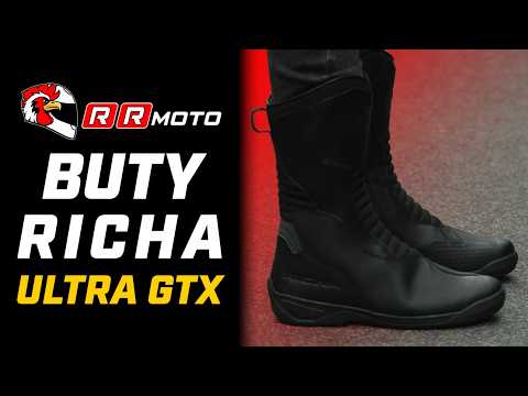RICHA ULTRA GTX _ skórzane buty motocyklowe do turystyki z membraną Gore_Tex i protektorem D3O