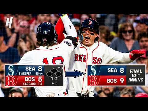 レッドソックス、ワイルドな逆転勝利！マリナーズ戦で延長サヨナラ勝ち！🔥 (Red Sox WILD COMEBACK! WALK-OFF Win in Extras vs Mariners 🔥)