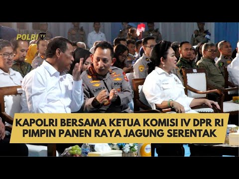 KAPOLRI BERSAMA KETUA KOMISI IV DPR RI PIMPIN PANEN RAYA JAGUNG SERENTAK
