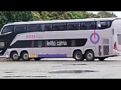 ônibus da viação rota chegando na rodoviária de vitória da conquista Bahia 