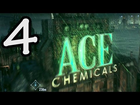 Batman: Arkham Knight Gameplay Walkthrough Part 4 - Ace Chemicals Continue