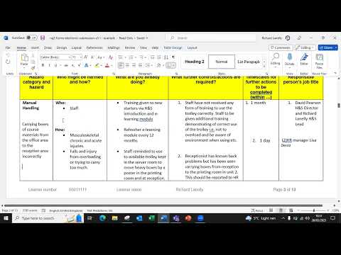 NG2 Risk Assessment Guidance Video