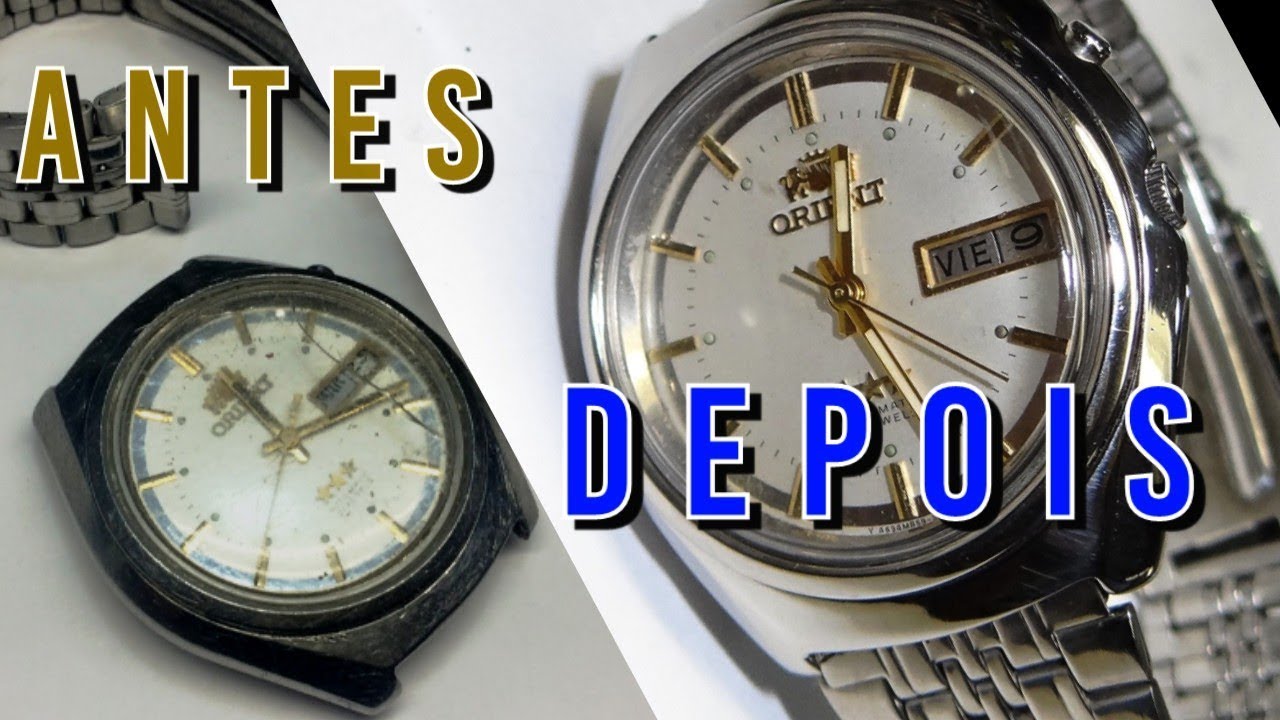 Antes e Depois, "Voltando a Vida" , Restauração e Manutenção de Relógio Orient-Ezequias Relojoeiro