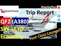 4K| Flight from Singapore to Sydney with Qantas QF2 A380 with a taste of First Class Lounge (Vlog)