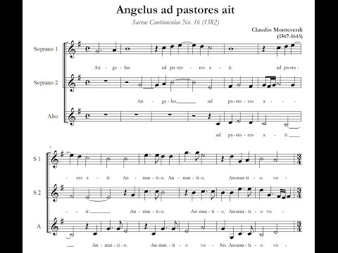 Angelus ad Pastores - Practice video Monteverdi