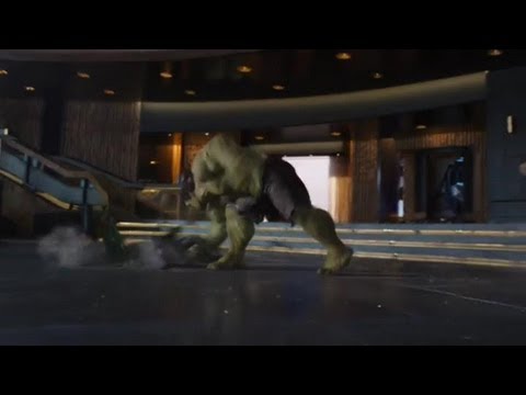 The Avengers : Funny Hulk moments : Loki Smash, Thor Punch and Ironman scream HD