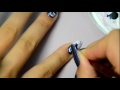 One stroke nail art tutorial : blue jeans & pink flowers