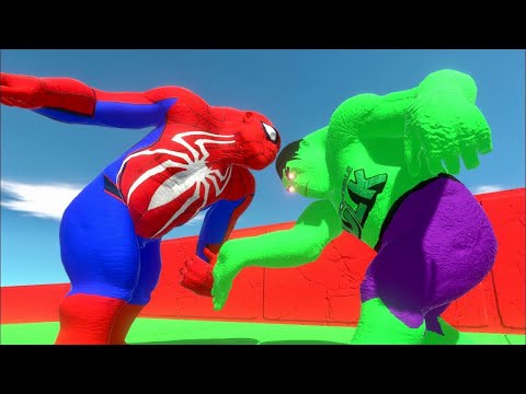 Hulk Goro VS Spiderman Goro DEATHRUN | Animal revolt battle simulator