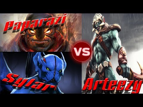 Arteezy [Huskar] ft.Cr1r [Oracle]  vs Paparazi [Ember Spirit]  and EHOME.Sylar -  Battle of the Gods
