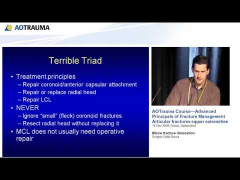 Articular fractures - upper extremities: elbow fracture dislocation