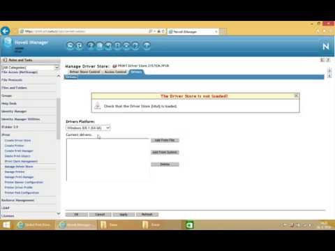 Novell iPrint driver store and Xerox printer global driver problem