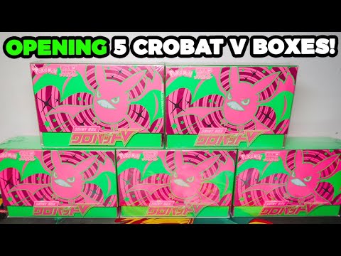 Opening 5 Pokemon Shiny Star V Crobat Boxes!