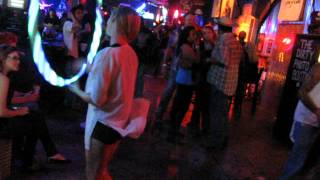 Girl with hula hoop @ Dirty Dog Bar 2012-04-14