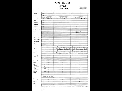 Edgard Varèse - Amériques {1929 Version} (Audio + Full Score)