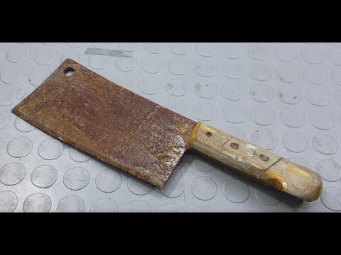 Antique Meat Cleaver Restoration and Awesome Handle