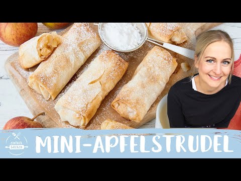 Mini-Apfelstrudel | Mini-Apfelstrudel mit Filoteig | wie vom Bäcker 😍🍎 I Einfach Backen