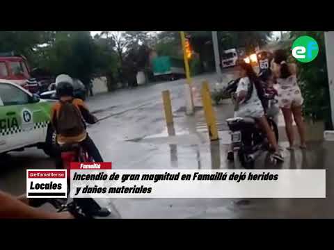 Incendio de gran magnitud en Famaillá dejó heridos y daños materiales