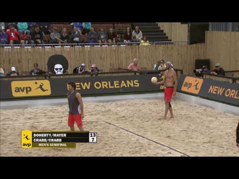 AVP New Orleans 2016 Men's Semi-Finals: Doherty/Mayer vs Crabb/Crabb