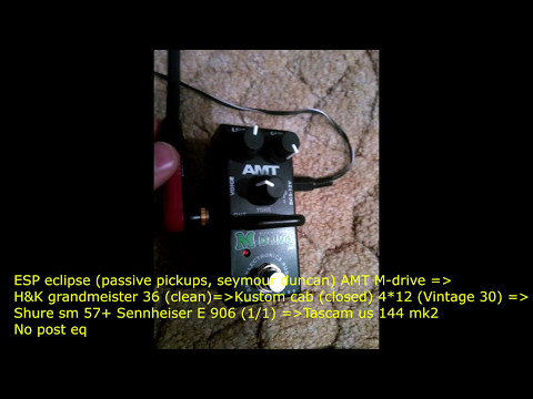 Sound test. Hughes&kettner grandmeister 36, AMT M-drive (mini), Mercuriall spark.