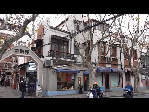 [4K] 30. Passeio em Xangai pela estrada Julu, edifício histórico, antiga Xangai