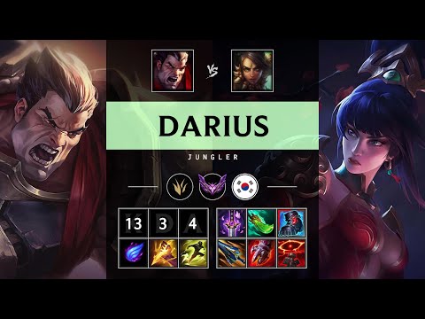 Darius Jungle vs Nidalee - KR Master Patch 25.13