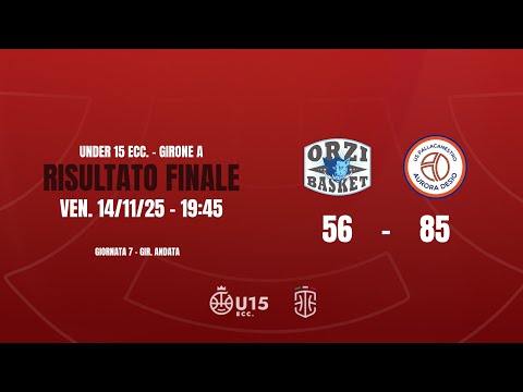 Highlights Pall. Orzinuovi - Aurora Desio U15 Eccellenza 