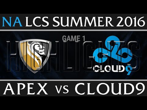 Apex vs Cloud 9 Game 1 Highlights - NA LCS Week 3 Day 3 Summer 2016 - APX vs C9 G1