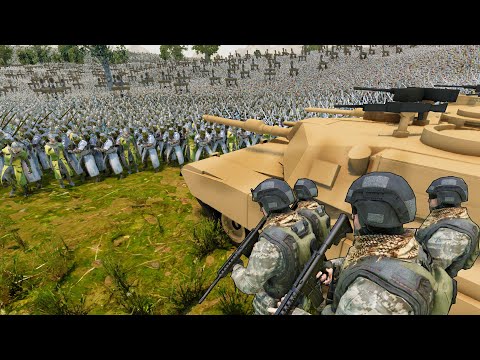4.2 Million Medieval Army VS 150,000 Modern US ARMY! - UEBS 2: Ultimate Epic Battle Simulator 2