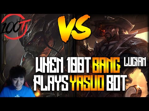 When 100T Bang Plays Yasuo Bot vs Lucian Challenger Korea Full Game
