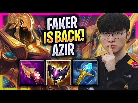 FAKER IS BACK TO KOREA SOLOQ WITH AZIR! - T1 Faker Plays Azir MID vs Zoe!