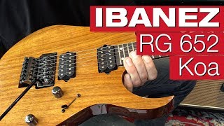 Video thumbnail for Ibanez RG 652K (in Koa Brown) by session
