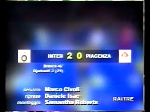 1996-97 (5a - 12-10-1996) INTER-Piacenza 2-0 [Branca,Djorkaeff] Servizio D.S.Rai3