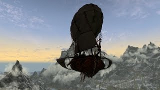 SKYRIM Обзор модов №25 | Летающий дирижабль «Dev Aveza»