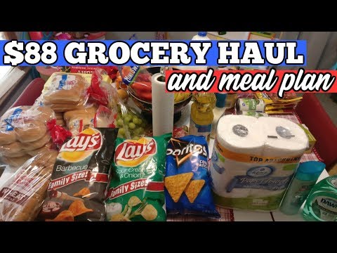 $88 Kroger Grocery Haul & Meal Plan