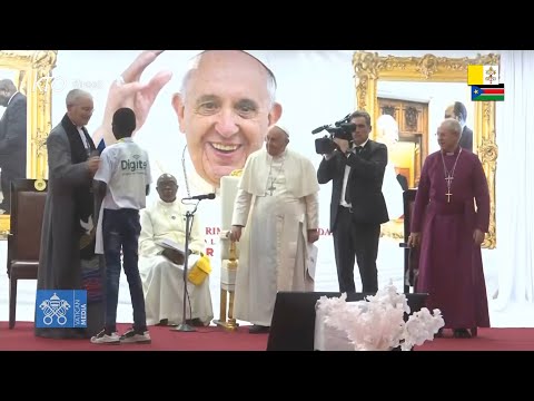 Rencontre du pape François avec des personnes déplacées internes du Soudan du Sud